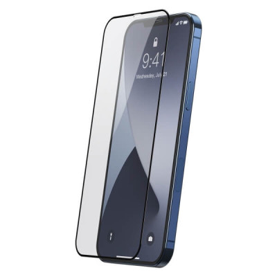 Скрийн протектори Скрийн протектори за Apple Iphone Скрийн протектор от закалено стъкло за 5D FULL SCREEN Full Glue напълно залепващ за Apple iPhone 12 6.1 / Apple iPhone 12 Pro 6.1 с черен кант